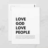 Matteüs 22:37-40 Liefde God Liefde Mensen Briefkaart (Voorkant / Achterkant)