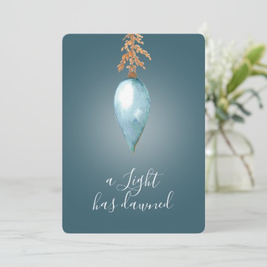 Matteüs 4:16 | Custom Original Waterverf Faith Feestdagenkaart (Staand voorkant)