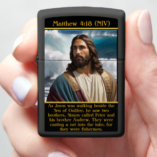 Matteüs 4:18 Jezus reflecteert door Ocean AI Art