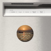 Matteüs 4:19 zonsondergang geschrift magneet (Insitu (Vaatwasser))