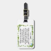 Matteüs 5:11-12 Gezegend bent u zaligheden Bijbel Bagagelabel (Voorkant verticaal)