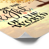 Matteüs 5:14 U bent het Licht van de Wereldbijbel Poster (Hoek)