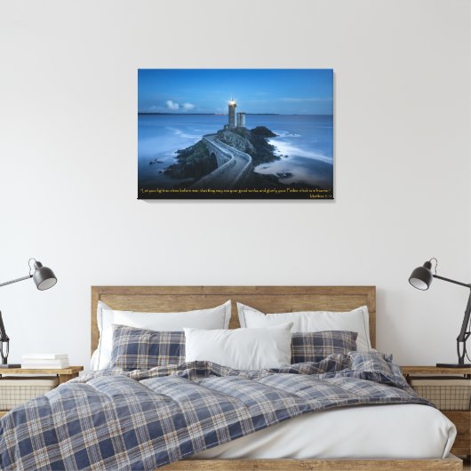 Matteüs 5:16 Christelijk Bijbelvers Canvas Art (Insitu (Slaapkamer))