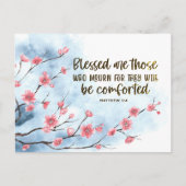 Matteüs 5:4 Gezegend zijn zij die treuren om sympa Briefkaart (Voorkant)