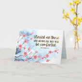 Matteüs 5:4 Gezegend zijn zij die treuren om sympa Kaart (Gele Bloem)