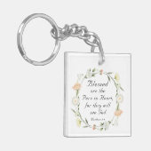 Matteüs 5:8 Gezegend zijn de Zuivere in hart Bijbe Sleutelhanger (Voorkant Links)