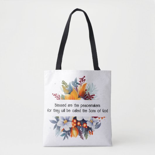 Matteüs 5:9 Canvas tas (Voorkant)