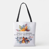 Matteüs 5:9 Canvas tas (Achterkant)