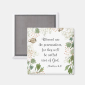 Matteüs 5 9 Gezegend zijn de vredemakers zalighede Magneet (Voorkant / Achterkant)