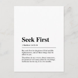 Matteüs 6:33-34 Zoek eerst Briefkaart