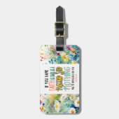 Mattheüs 17:20 Geloof als mosterdzaadbijbelvers Bagagelabel (Voorkant verticaal)