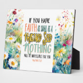 Mattheüs 17:20 Geloof als mosterdzaadbijbelvers Fotoplaat (Zijkant)