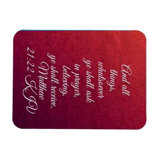 Mattheüs 21:22 Bijbelvers van de KJV Magneet (Horizontaal)