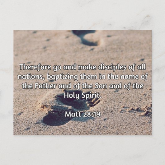 Mattheus 28:19 – "Maak discipelen" Briefkaart (Voorkant)