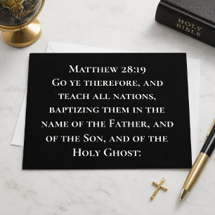 Mattheüs 28 19 Onderwijst alle volken Christelijke Briefkaart