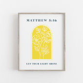 Mattheüs 5:16 Laat uw licht Christelijke kunst sch Poster