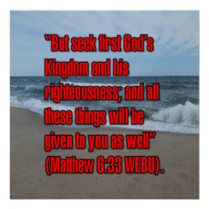 Mattheus 6:33 WEBU Perfect Poster