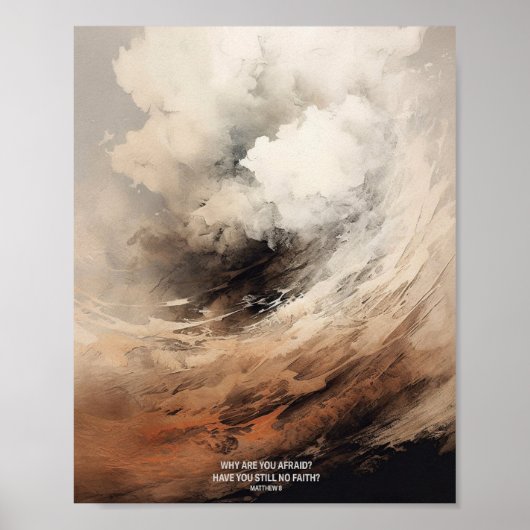 Mattheüs 8 - Jezus Kunst en Bijbelvers Digitaal Poster (Voorkant)