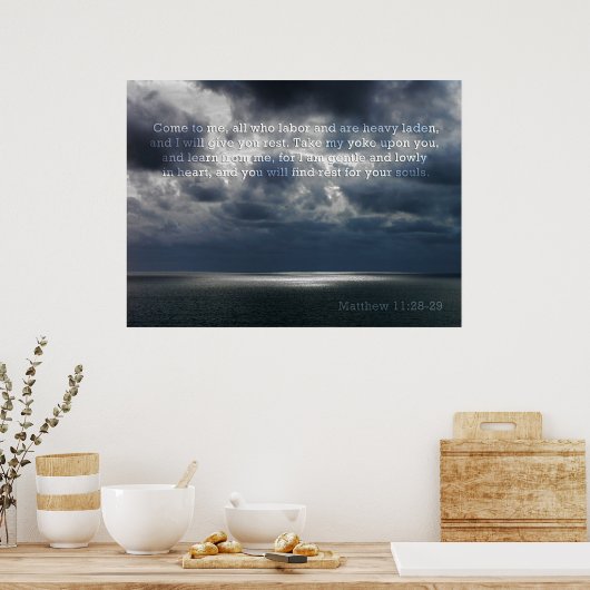 Matthew 11:28-29 Poster (Cuisine)