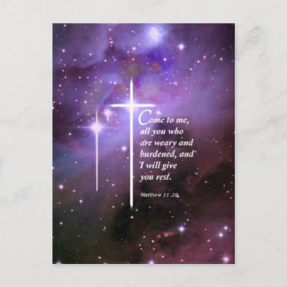Matthew 11:28 briefkaart