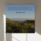 Matthew 11:28 KJV Wall Art –  Scripture Poster
