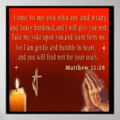 Matthew 11:28 Poster (Voorkant)