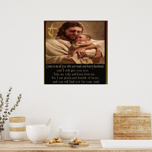 Matthew 11:28 Poster (Keuken)