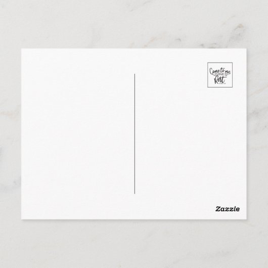 Matthew 11 Bijbelverse Briefkaart (Achterkant)