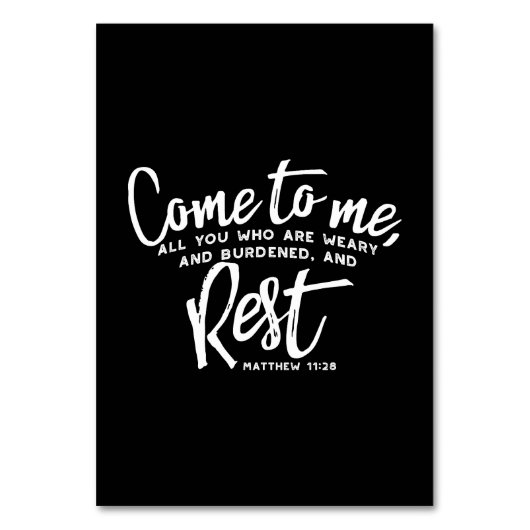 Matthew 11 Bijbelverse Kaart (Voorkant)