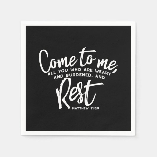 Matthew 11 Bijbelverse Servet (Voorkant)