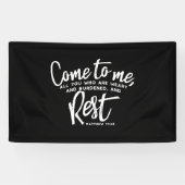 Matthew 11 Bijbelverse Spandoek (Horizontaal)