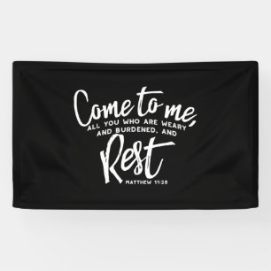 Matthew 11 Bijbelverse Spandoek