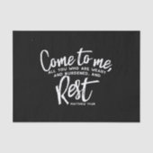 Matthew 11 Bijbelverse Tissuepapier (Voorkant)