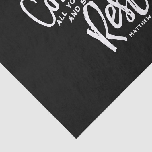 Matthew 11 Bijbelverse Tissuepapier (Detail)