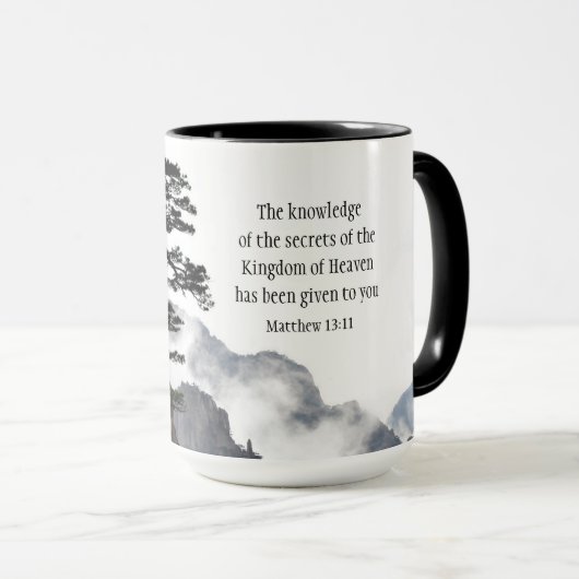 Matthew 13:11 Geheimen van het koninkrijk der Hemd Mok (Voorkant rechts)