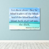 Matthew 15:14 Bijbelse KJV Pic Wall Art Canvas Afdruk (Insitu (Houten vloer))
