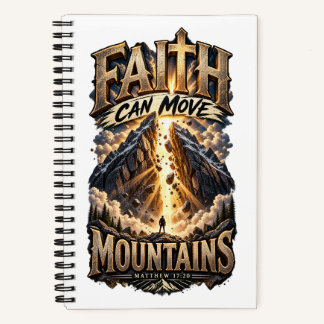MATTHEW 17:20 Faith Can Move Mountains Notebook Notitieboek