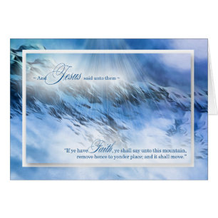 Matthew 17:20 Niets is onmogelijke blauwe bergen