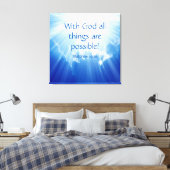 Matthew 19:26 canvas afdruk (Insitu (Slaapkamer))
