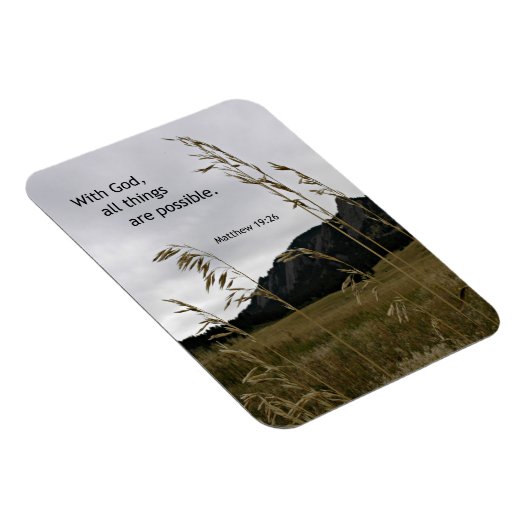 Matthew 19:26 met God, alles is mogelijk Magneet (Rechterzijde)