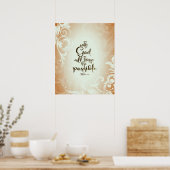 Matthew 19:26 met God alles is mogelijk Poster (Keuken)