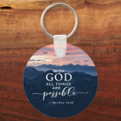 Matthew 19:26 met God alles is mogelijk Sleutelhanger (Achterkant)
