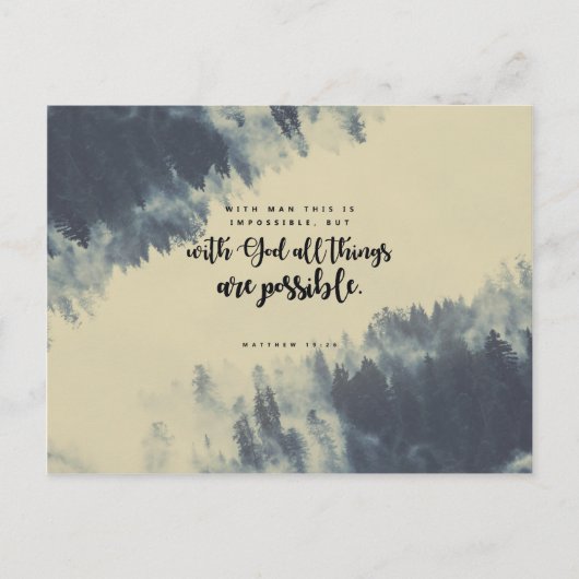 Matthew 19:26 - Met God zijn alles mogelijk Briefkaart (Voorkant)