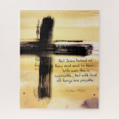 Matthew 19 26 Puzzle Legpuzzel (Verticaal)