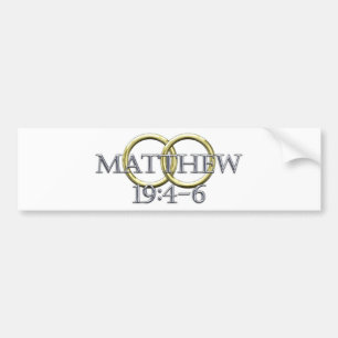 Matthew 19:4-6 bumpersticker