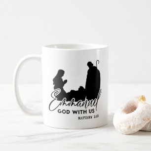 Matthew 1:23 Emmanuel God met onze nationaliteit Koffiemok