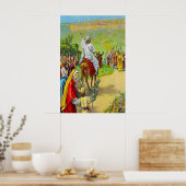 Matthew 21:1-11 Jezus wordt verwelkomd als koning Poster (Keuken)