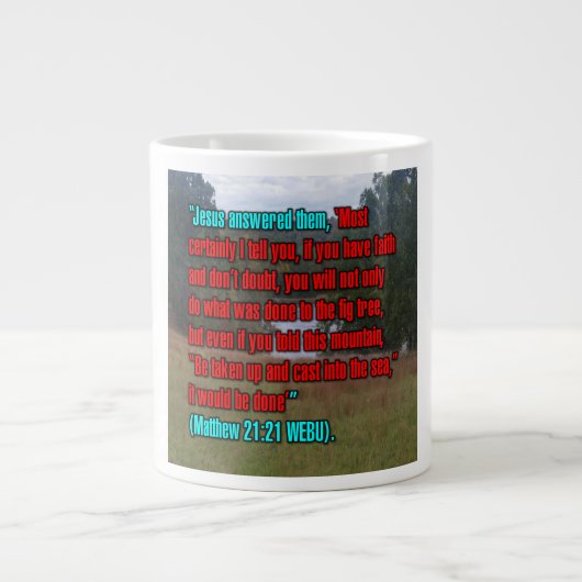 Matthew 21:21 WEBU Mug (Devant)
