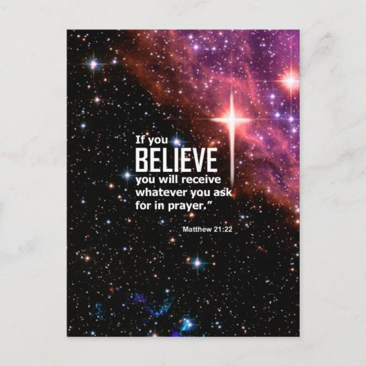 Matthew 21:22 briefkaart (Voorkant)