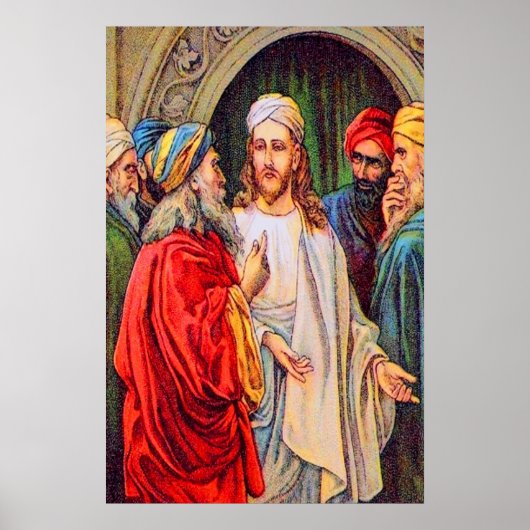 Matthew 22:15-17 Proberen Jezus poster te pakken (Voorkant)